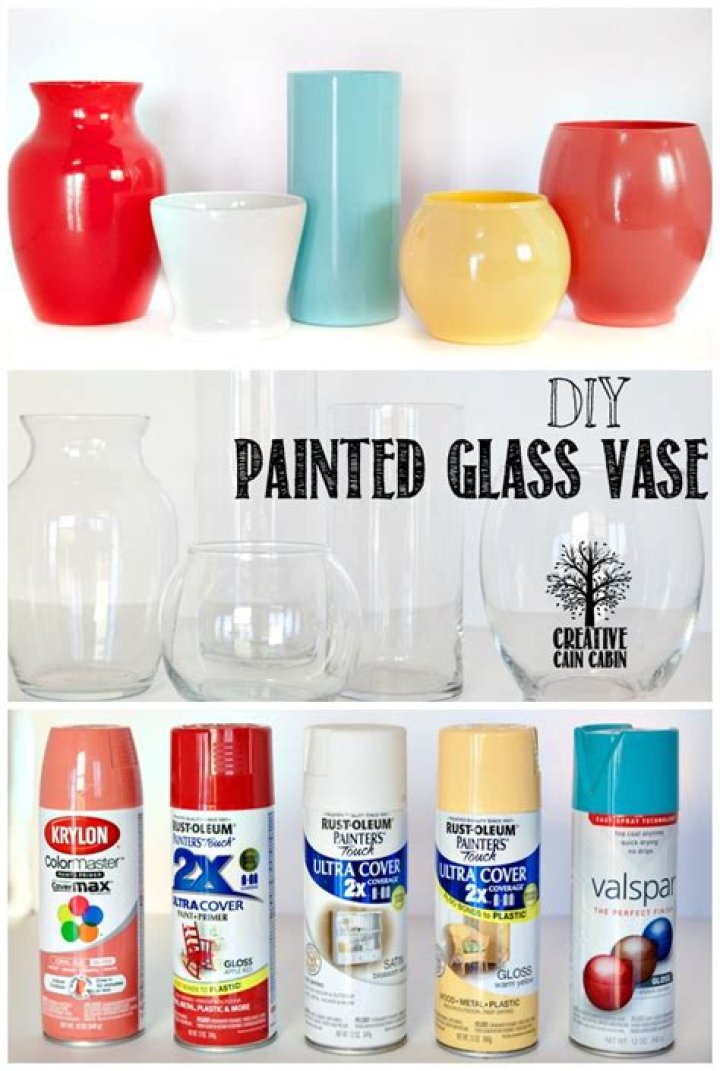 Can I spray paint glass vases
