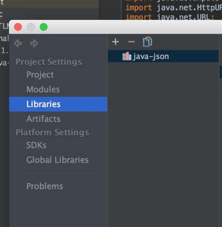How add JSON library to IntelliJ