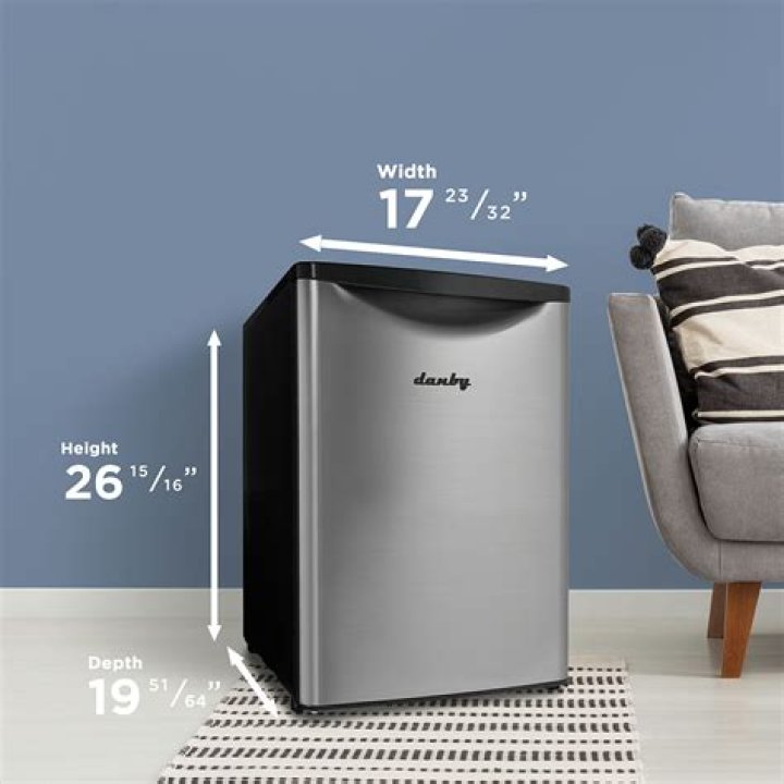 How deep are mini fridges