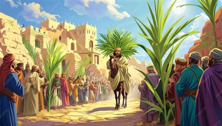 How did Jesus enter Jerusalem on Palm Sunday
