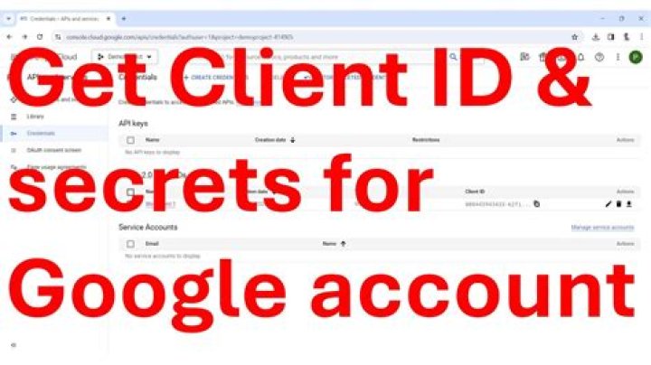 How do I get my Google client ID and secret