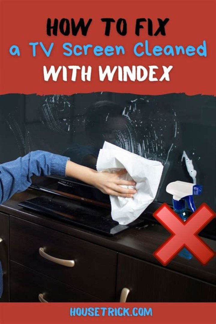 How do you clean a TV screen with Windex
