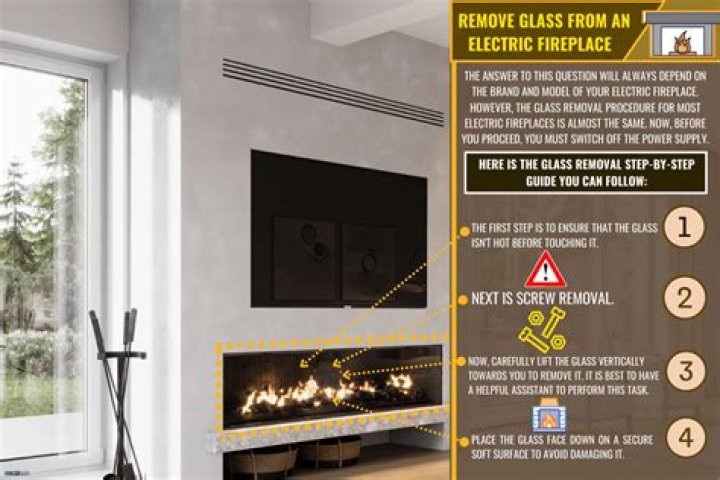 How do you clean electric fireplace glass