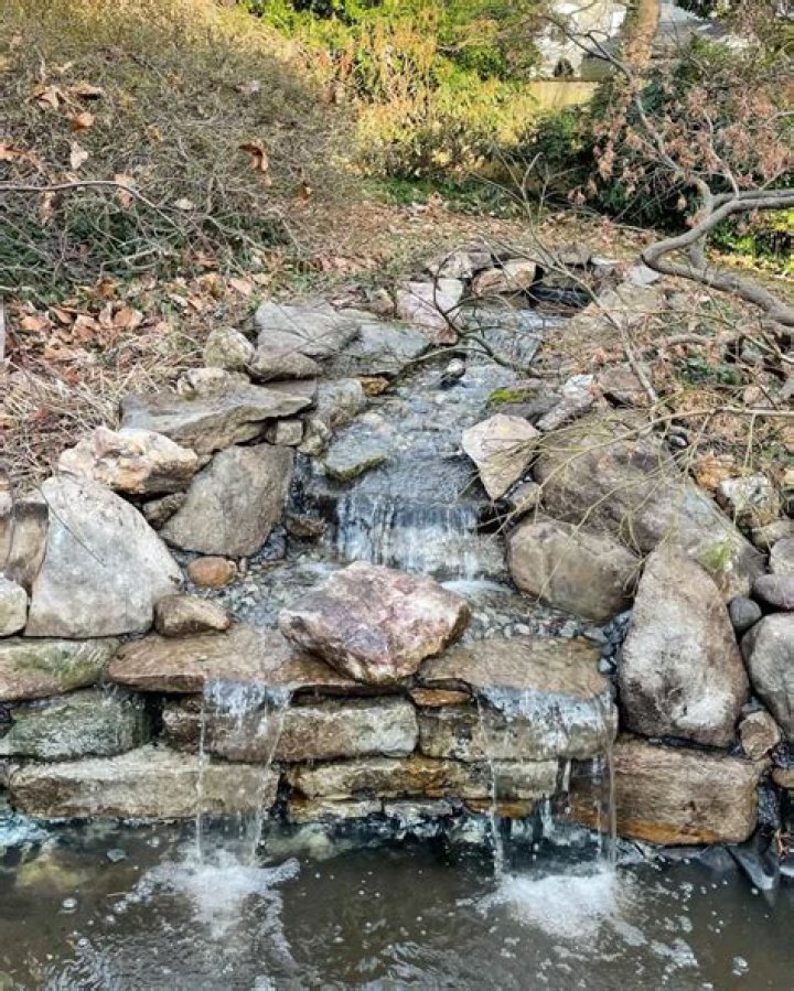 How do you find a leak in a pond waterfall