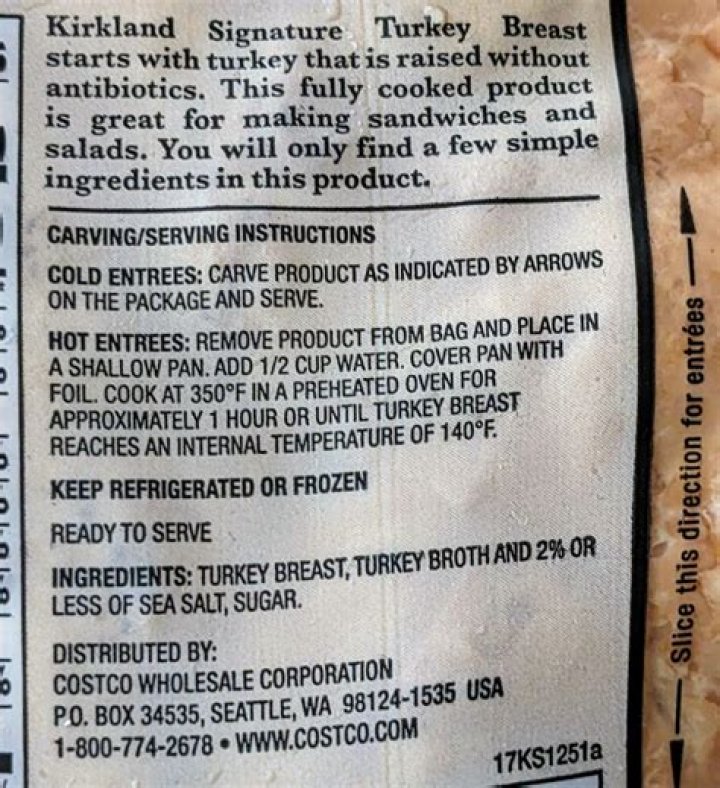 How do you heat up a Kirkland turkey breast