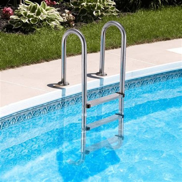 How do you hold down a pool ladder