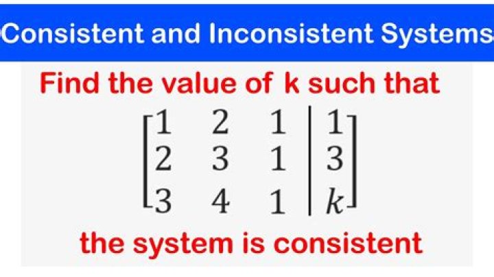 How do you know if a matrix is inconsistent or consistent