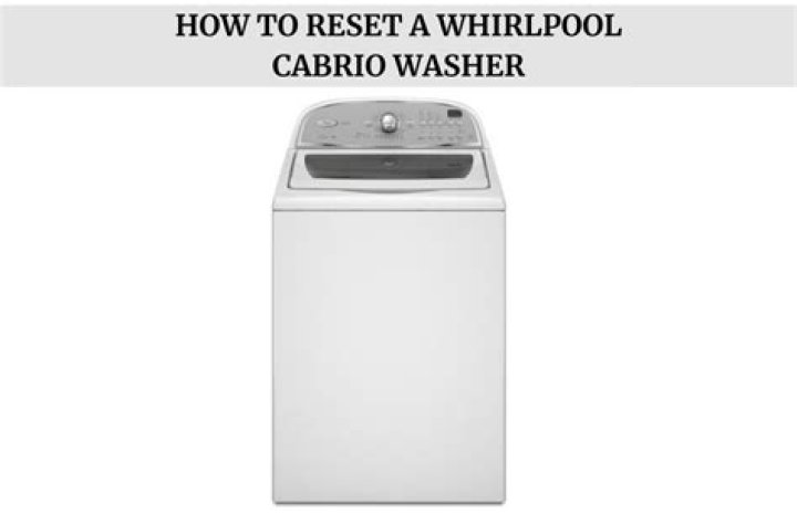 How do you reset a Whirlpool Cabrio washing machine