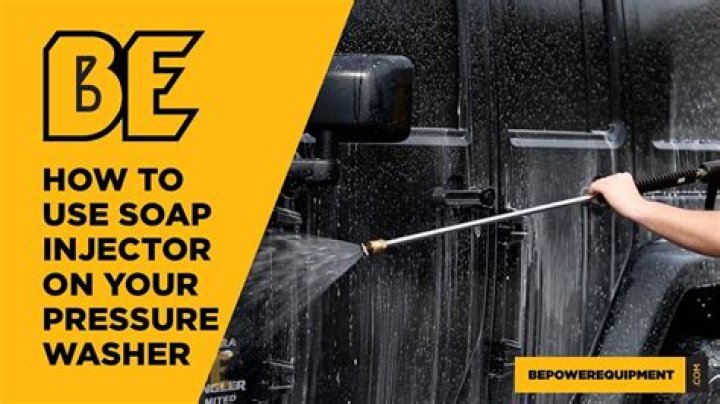 How does a soap injector work on a pressure washer