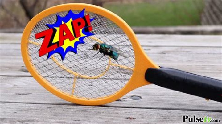 How does a tennis racket bug zapper work
