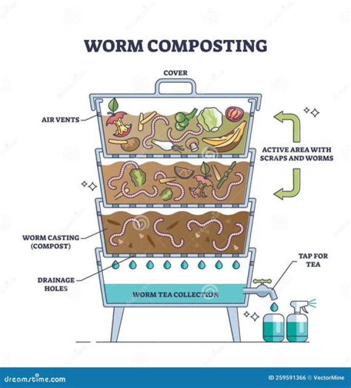 How does a worm composter work