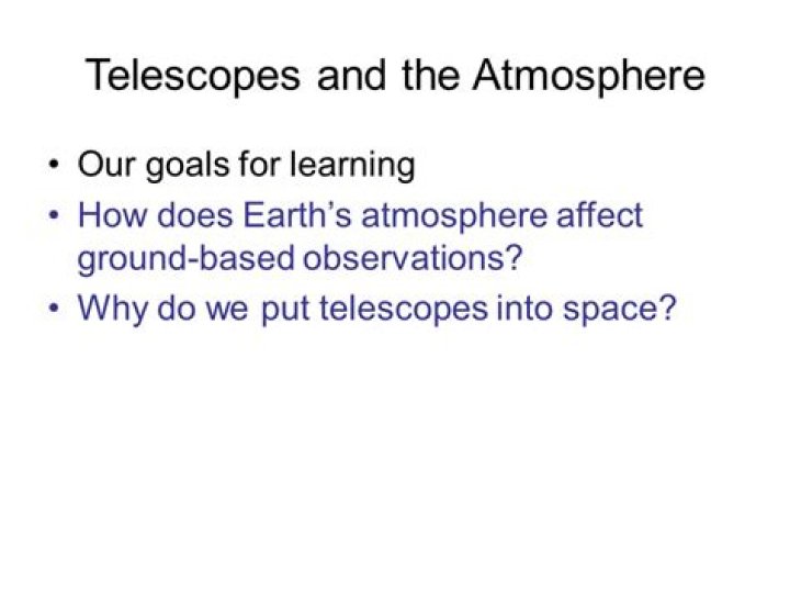 How does the atmosphere affect telescopes