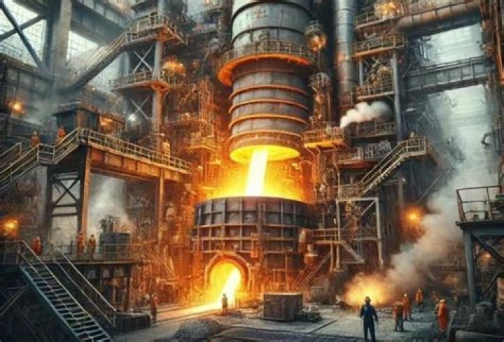 How is the blast furnace heated