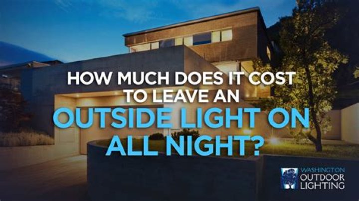 How much does it cost to leave a porch light on all night
