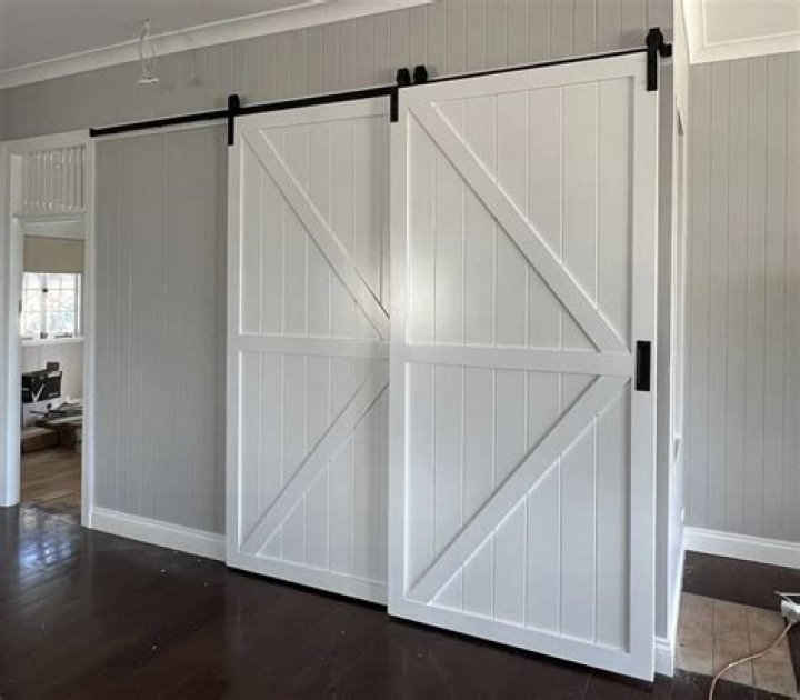 How much should bypass barn doors overlap