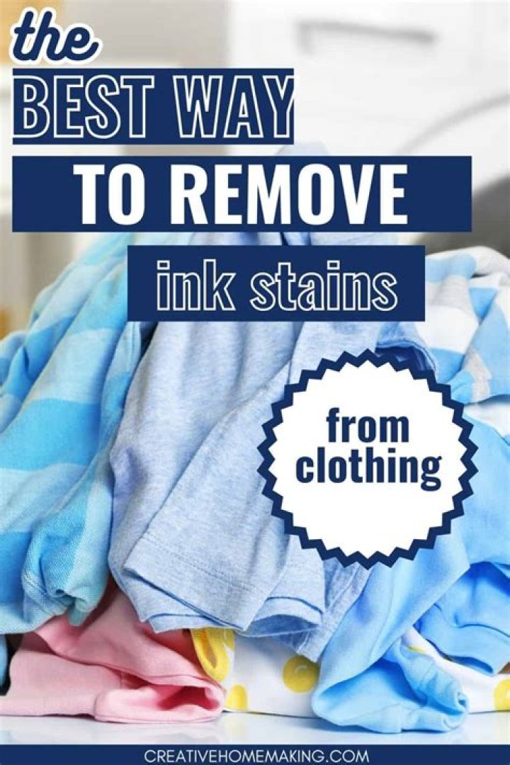 Is there a way to remove ink from clothes