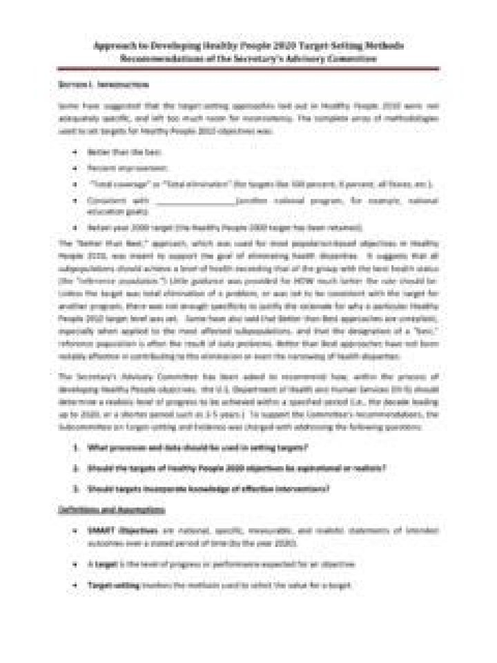What are some of the topic areas in healthy people