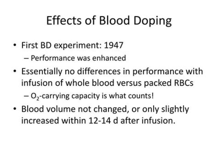 What are the effects of blood doping