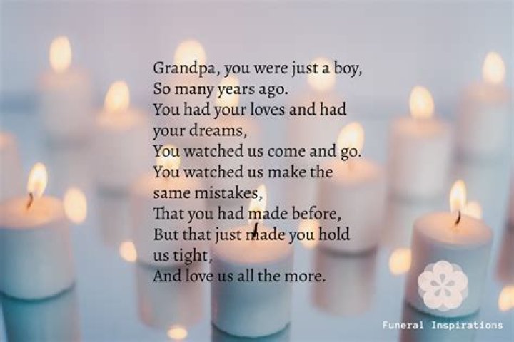 What do you say when your grandpa passed away