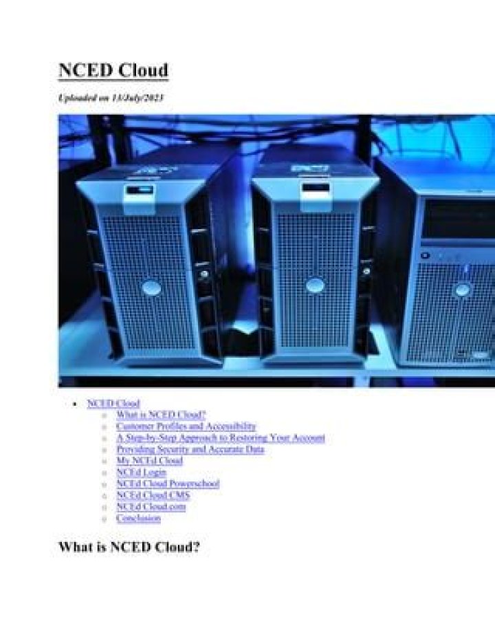 What is NCED cloud