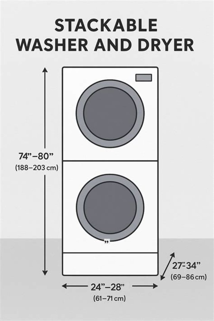 What is the height of stackable washers dryers