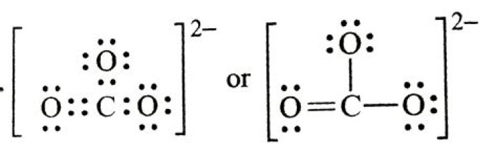 What is the Lewis structure for carbonate