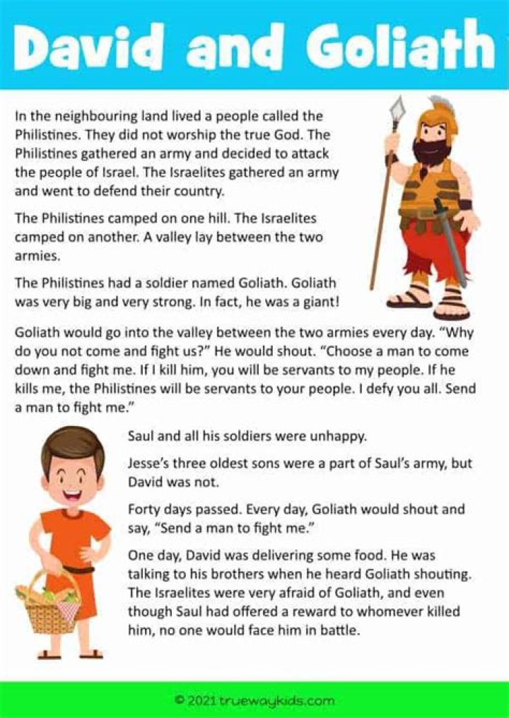 What is the moral lesson of the story David and Goliath