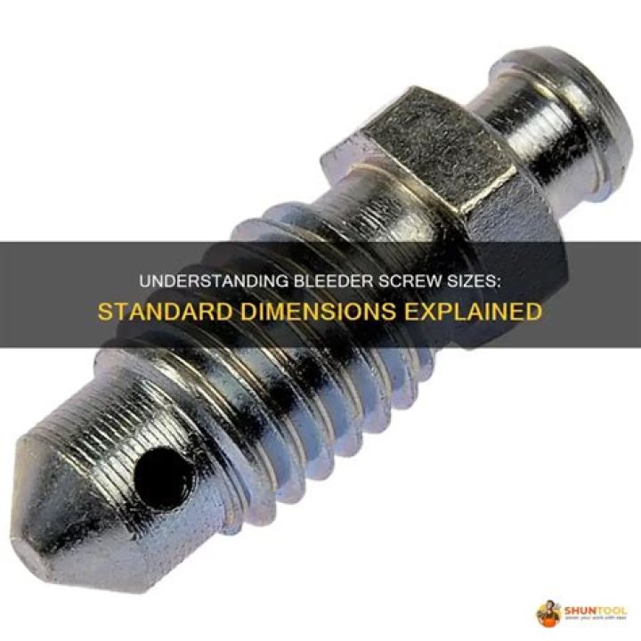 What size is a bleeder screw