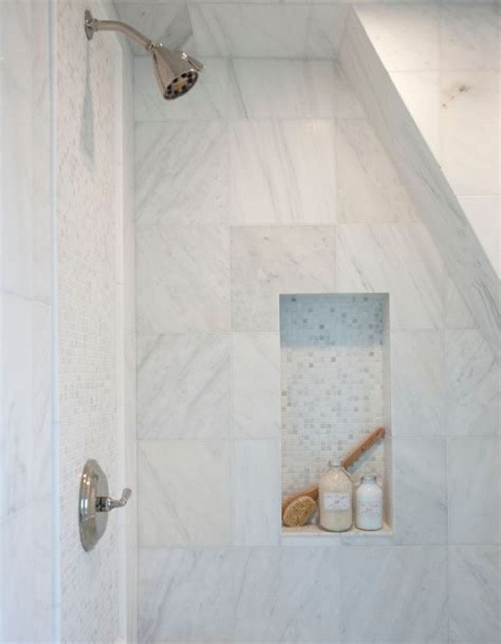 Where should a shower niche go