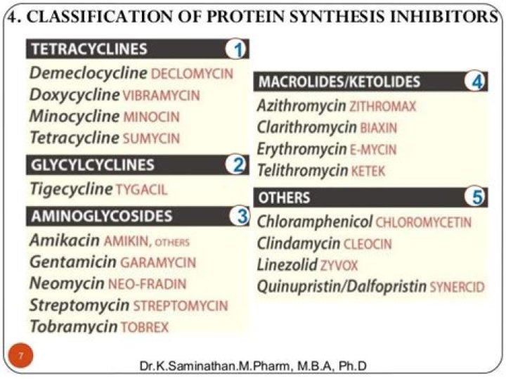 Which antibacterial drug does not inhibit protein synthesis