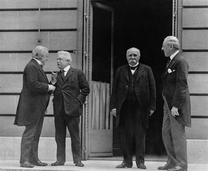 Who were the main world leaders that attended the Paris Peace Conference