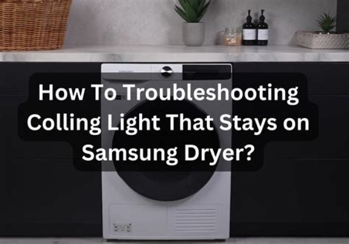 Why does my Samsung dryer need cold water