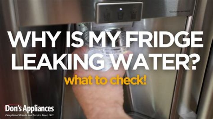 Why is there water leaking in my refrigerator